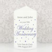 Personalised Anniversary Pillar Candle Extra Image 2 Preview